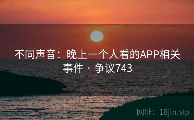 不同声音:晚上一个人看的APP相关事件 · 争议743