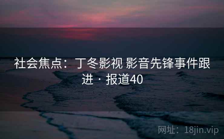 社会焦点:丁冬影视 影音先锋事件跟进 · 报道40